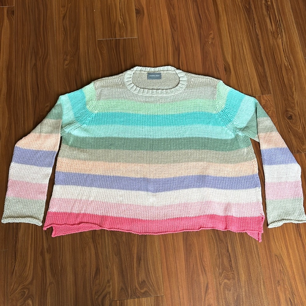 Stunning Colorful Lightweight Knit Sweater